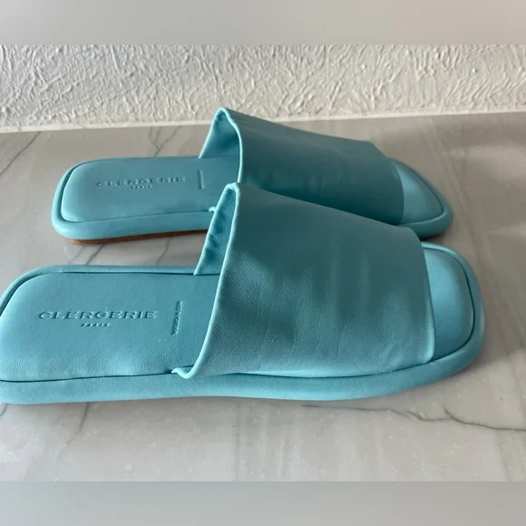 Women's ROBERT CLERGERIE NWB Slip On EZY Sandals Shoes-Blue-US 8.5